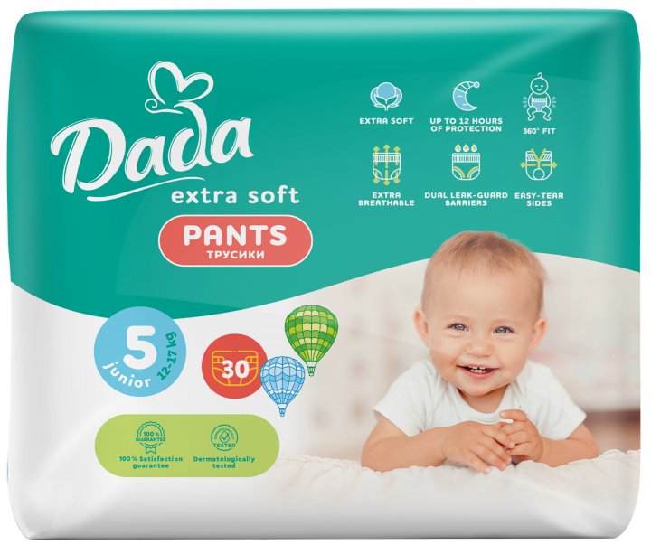 Трусики-Підгузки Dada Extra Soft 5 Junior 12-17 кг 30 шт.